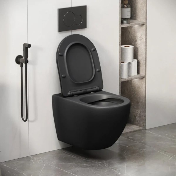 Унитаз подвесной Grossman Color черный матовый GR-4411BMS (детальная фотография) index_1