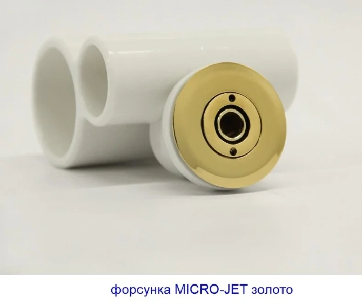 Ванна гидромассажная Whitecross Wave Slim 170 x 75 см, NANO, золото, белый, 0111.170075.100.NANO.GL (детальная фотография), с гидромассажем