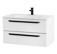 Тумба под раковину подвесная Cezares Eco 75 см bianco opaco