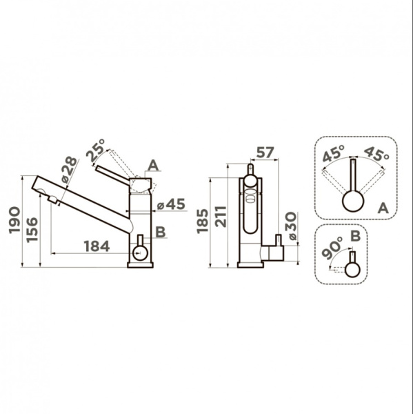 Схема (детальная фотография), для кухни, для питьевой воды с фильтром