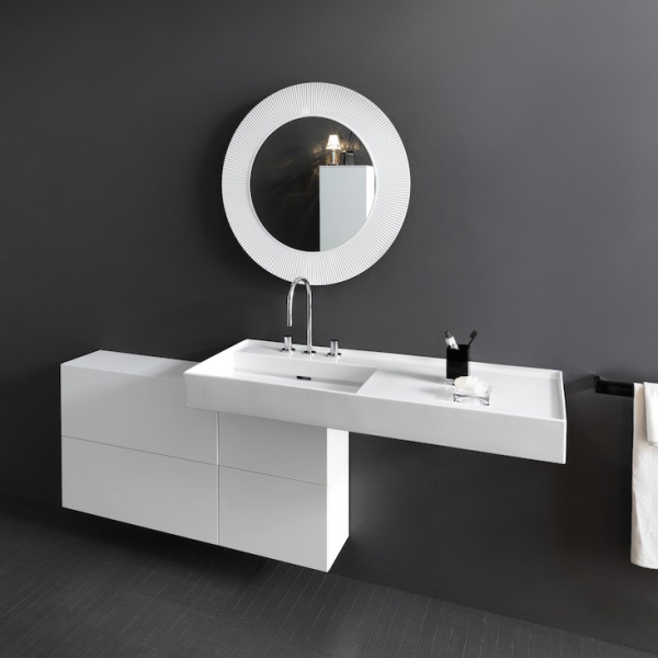 Раковина Laufen Kartell 120 см полка справа 8.1333.2.000.108.1 (детальная фотография), одинарные