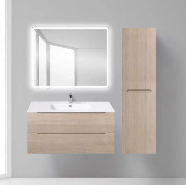 Тумба под раковину подвесная BelBagno Etna 100 см rovere grigio ETNA-1000-2C-SO-RG-P (детальная фотография), современная, hi-tech