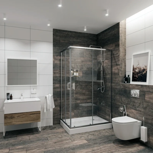 Душевой уголок Niagara Nova 120x90 см двери раздвижные 66110811 (детальная фотография)