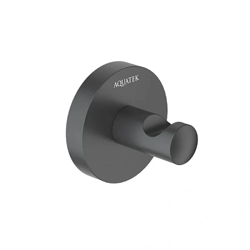 Крючок для ванной Акватек Оберон черный матовый - фото 1