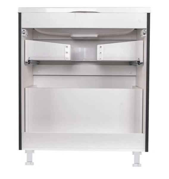 Тумба под раковину напольная Style Line Бергамо 70 см черная СС-00002311 (детальная фотография), комплект (набор)