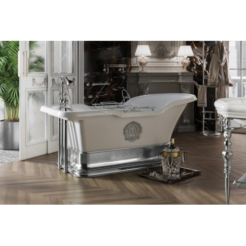 Ванна из искусственного камня Migliore Impero Podium 180х87 см фурнитура хром 26311 (детальная фотография)