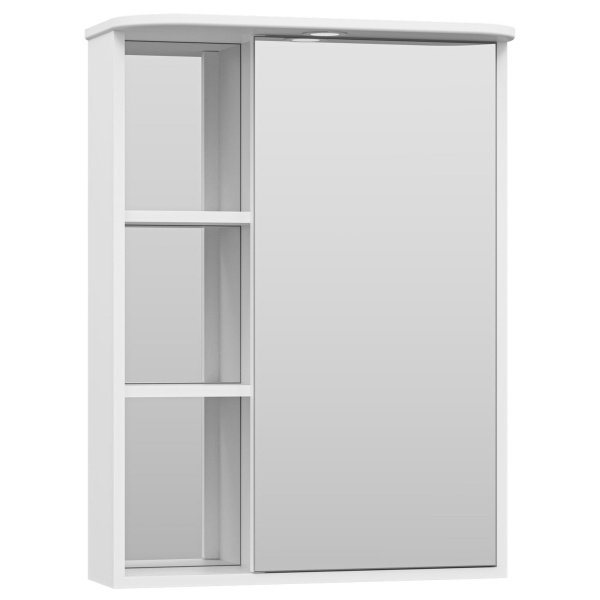 Зеркальный шкаф, зеркало справа, полочки слева, цвет белый, Misty Венера П-ВНР04060-01СВП (детальная фотография), недорогo