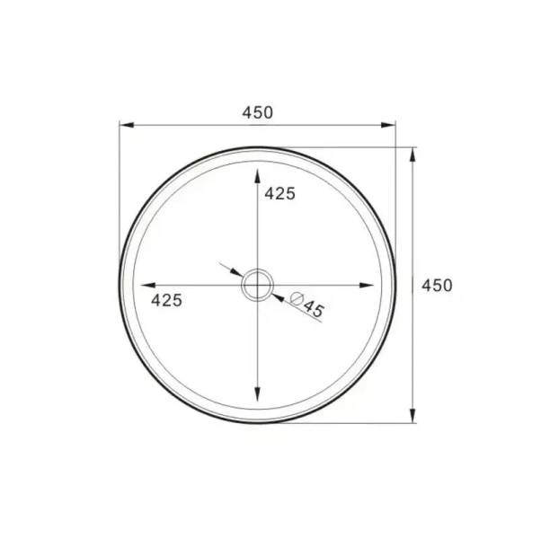 Раковина напольная SantiLine 45 см керамическая белая SL-4014 (детальная фотография), напольные, свободностоящие