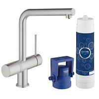 Смеситель для кухни,суперсталь, GROHE Blue Minta Pure 31345DC2