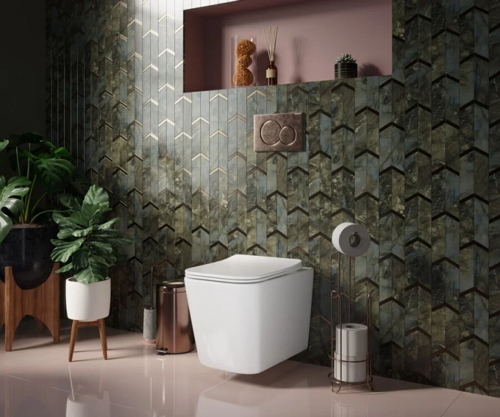 Унитаз подвесной Ceramica Nova Cubic безободковый CN1806 (детальная фотография), с микролифтом