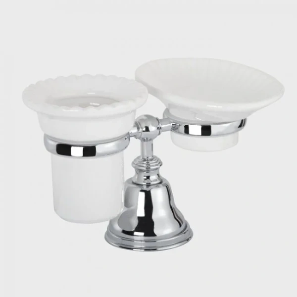 Мыльница со стаканом, цвет хром, Tiffany World Harmony TWHA141cr (детальная фотография)