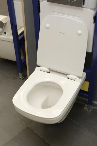 Унитаз подвесной Duravit Durastyle 253609, 254009 (детальная фотография), современные, hi-tech, прямоугольные