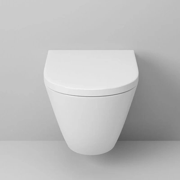 Унитаз подвесной Grossman GR-4411 с тонкой крышкой (детальная фотография), без бачка, со скрытым бачком