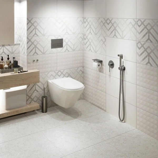 Гигиенический душ со смесителем Timo Saona черное золото 2389/18SM (детальная фотография), полный комплект со смесителем