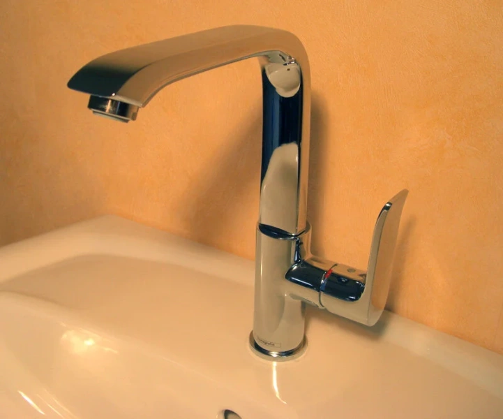 Смеситель для раковины Hansgrohe Metris высокий 31087000 (детальная фотография), на столешницу