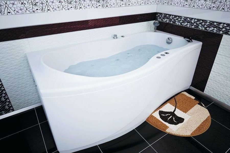 Ванна акриловая Aquanet Borneo левая 170х75х90 00203909 (детальная фотография), современныe, hi-tech