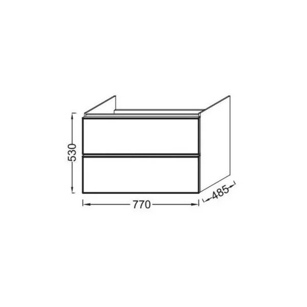 Тумба под раковину подвесная Jacob Delafon Odeon Up 77 см белый блестящий EB895-N18 (детальная фотография), по запросу