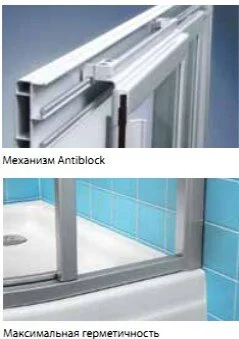 Шторка для ванны Ravak Supernova VS5 113х133 см профиль белый 794E010041 (детальная фотография), складные