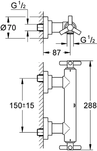 Смеситель для душа Grohe Atrio  26003000 (детальная фотография), для душа