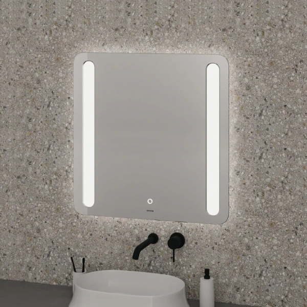 Зеркало с подсветкой Grossman Lara 70 см квадратное 137070 (детальная фотография), современные, hi-tech