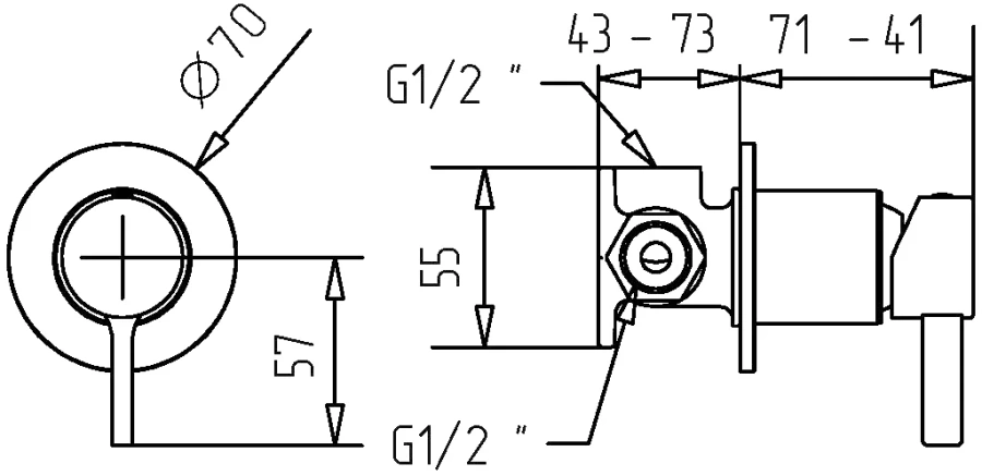 Смеситель для душа Migliore Sirius хром 28183 (детальная фотография), для душа