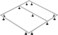Каркас для поддона Jacob Delafon Tolbiac 90x90 см серый
