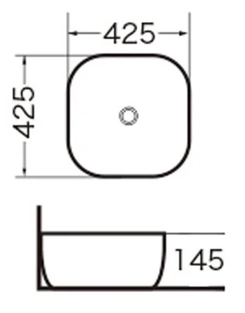 Раковина Grossman 42,5 см накладная GR-3019 (детальная фотография), современные, hi-tech
