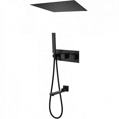 Душевой комплект Abber Daheim черный матовый - фото 3