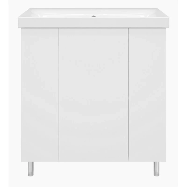 Тумба с раковиной напольная Misty Лира 80 см с дверцами (детальная фотография)