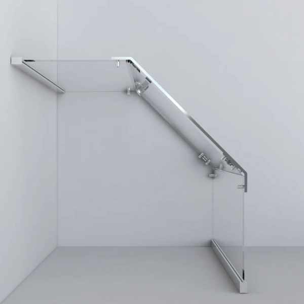 Душевой уголок Vincea Stresa 100x100 см хром VSP-1S100CL (детальная фотография), стеклянные, угловые, без поддона