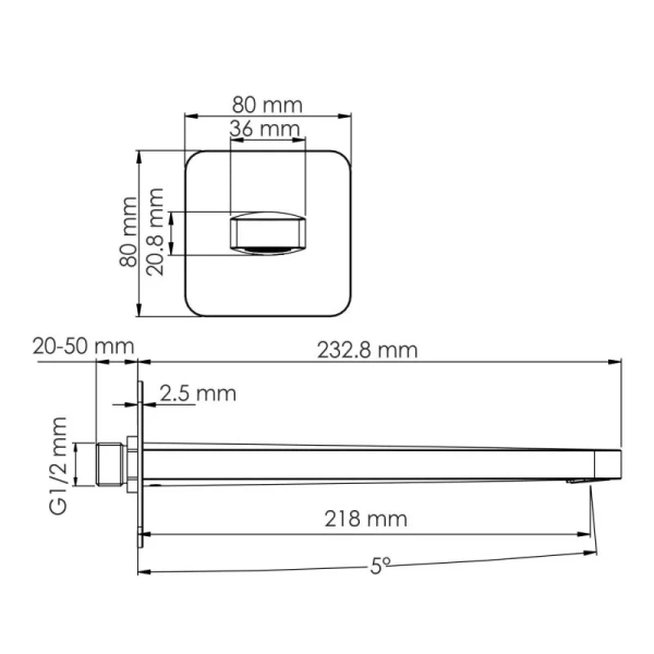 Излив для ванны WasserKRAFT Weida хром A270 (детальная фотография), по запросу