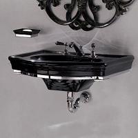 Раковина 71х53 см, смеситель на 3 отверстия, цвет чёрный, Devon&Devon New Etoile