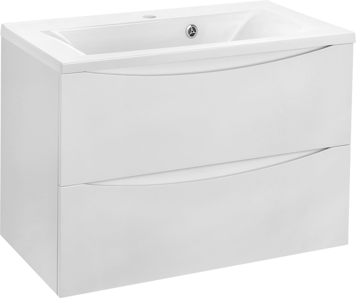 Тумба под раковину подвесная Vincea Mia 79 см G.White VMC-2MA800GW (детальная фотография), моноблок