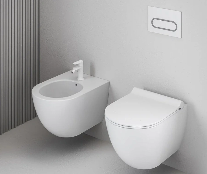 Смеситель для биде Ravak Eleganta белый матовый X070258 (детальная фотография), современные, hi-tech