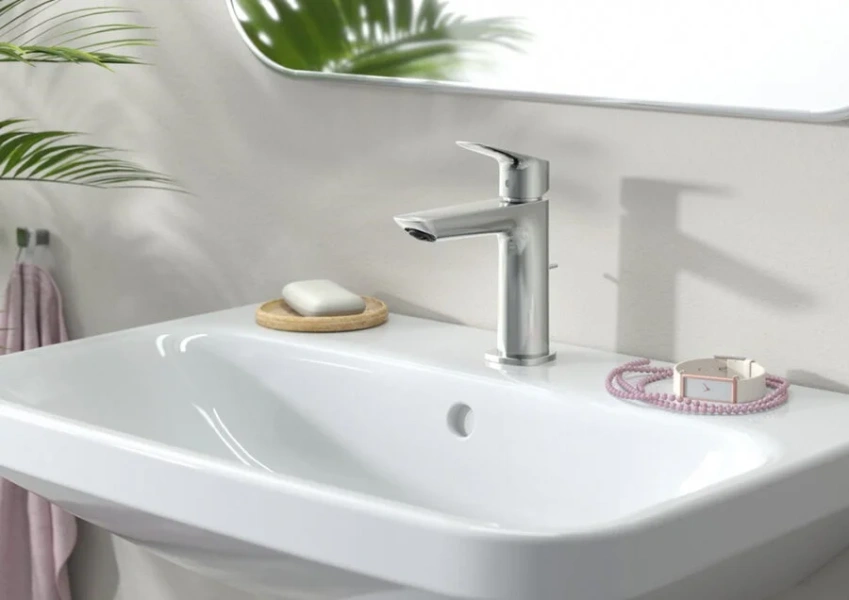 Смеситель для раковины Hansgrohe Logis однорычажный 71251000 (детальная фотография), современные, hi-tech
