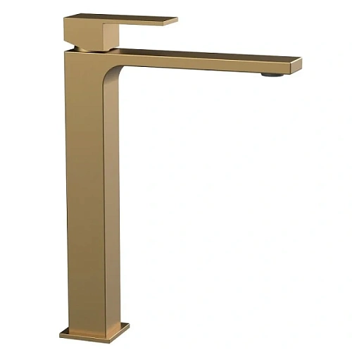 Смеситель для раковины Vincea Cube брашированное золото - фото 4