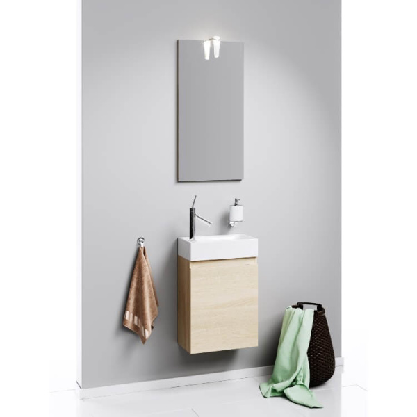 Тумба под раковину подвесная Aqwella Леон-МР 40 см дуб сонома Ln-MP.01.04/DS (детальная фотография), в наличии
