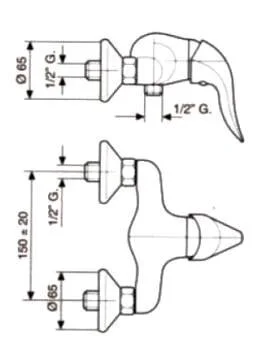 Смеситель для душа Emmevi Duka 44002 (детальная фотография), для душа