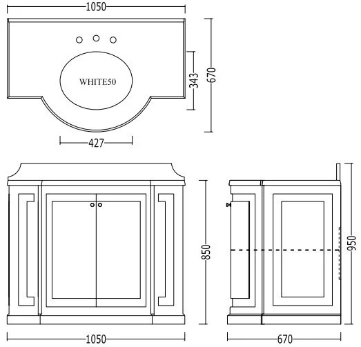 Тумба с мраморной столешницей, цвет полуглянцевый Offwhite, мрамор Bianco Afyon, Devon&Devon Clarence EFCLAROFAF (детальная фотография), по запросу