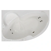 Гидромассажная ванна Радомир Ирма 2-79-2-1-0-217/2-79-2-2-0-217, 169 x 110 см, L/R, рама-подставка, фронтальная панель, полотенцедержатель, слив-перелив, гидромассаж Стандарт хром пневмокнопка, массаж спины и ступней, белая