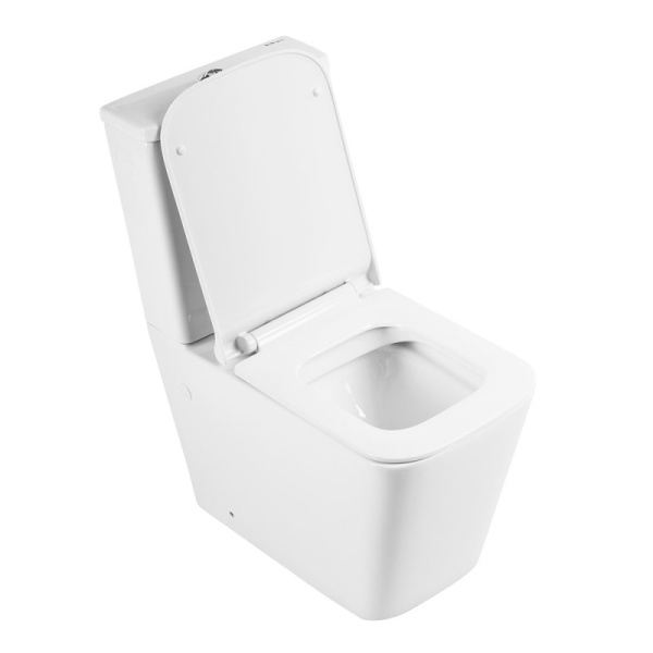 Чаша для унитаза-компакта BelBagno Ardente-R с горизонтальным выпуском BB02093CPR (детальная фотография), белые