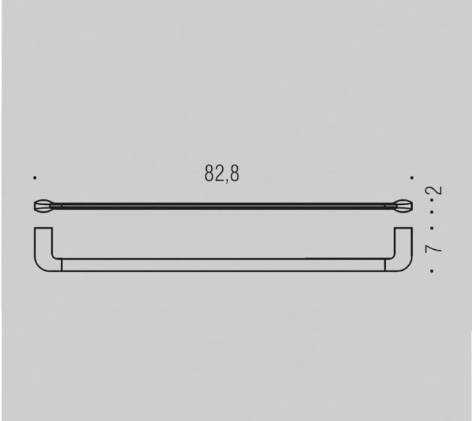 Полотенцедержатель Colombo Trenta широкий B3011XLGM (детальная фотография), современные, hi-tech