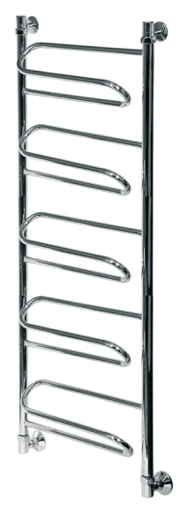 Полотенцесушитель водяной Ника Curve 120x50 см хром ЛЗ 120/50 (детальная фотография), современные, hi-tech