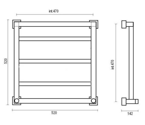 Полотенцесушитель водяной цвет:хром Margaroli 711-3 711/34704CRN (детальная фотография), современные, hi-tech