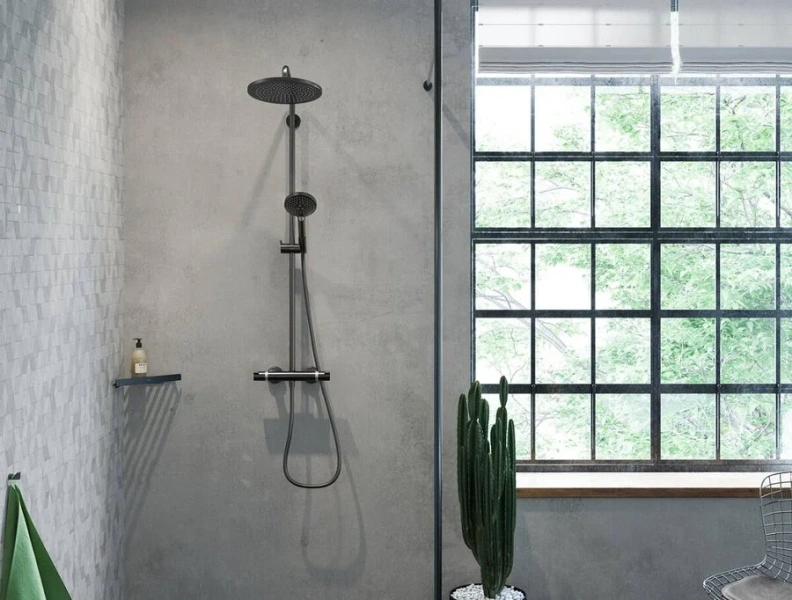 Душевая стойка Hansgrohe Croma Select S черный матовый 26890670 (детальная фотография), черные