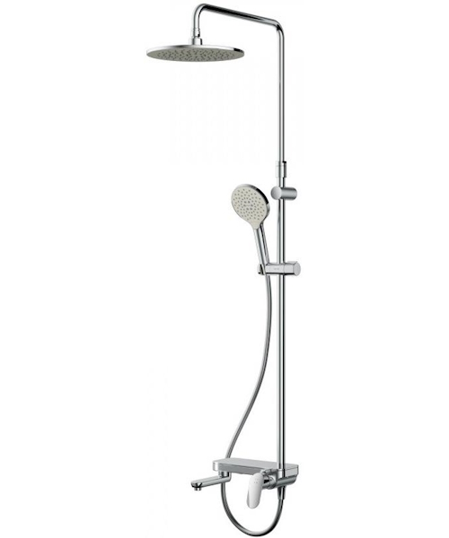 Ванна акриловая AM.PM Like W80ASET-170AC 170х70 см с каркасом, шторкой, и душевой стойкой со смесителем (детальная фотография), прямоугольные