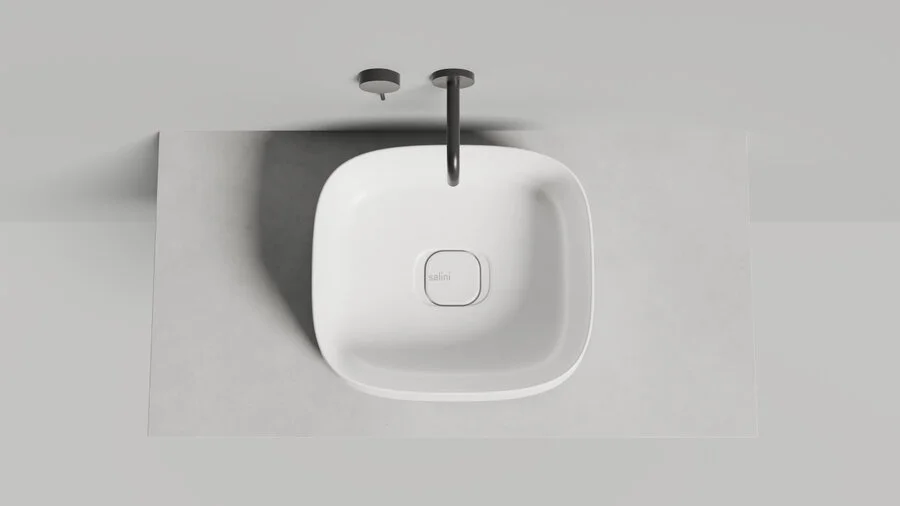 Раковина Salini Oriente Bowl 45 см белая глянцевая 1109102G (детальная фотография), белые