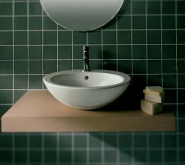 Раковина накладная Hatria Happy Hour 50х50 см Y0M601 (детальная фотография), накладные (на столешницу), пристенные