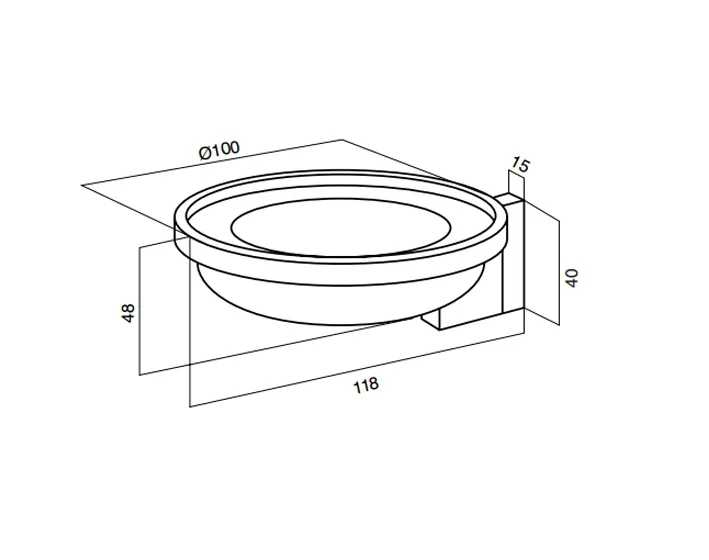 Мыльница Am.Pm Admire хром A1034200 (детальная фотография), современные, hi-tech