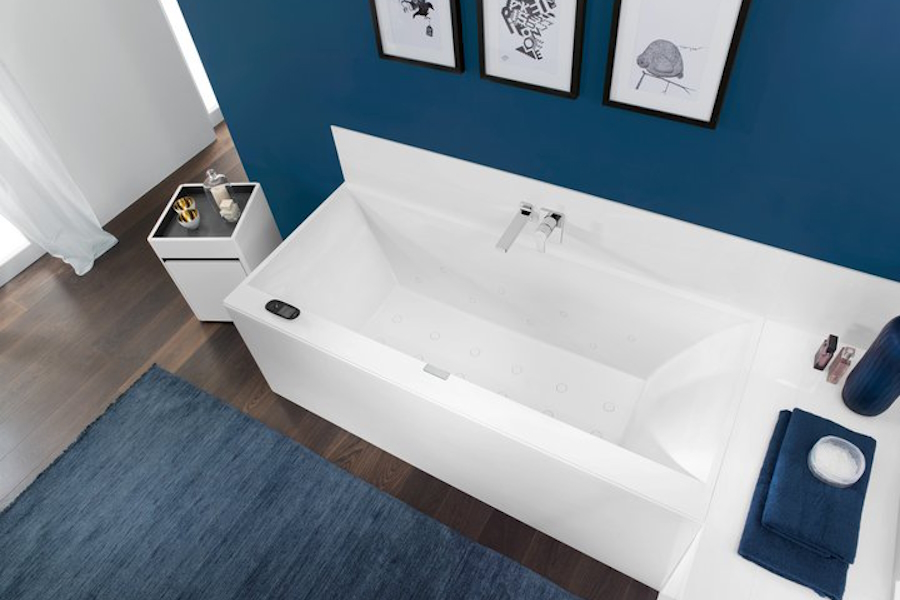 Ванна квариловая Villeroy & Boch Squaro Edge 12 160х75 см с ножками белая UBQ160SQE2DV-01 (детальная фотография), квариловые